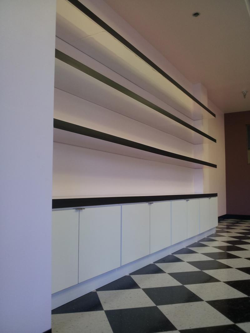 Cabinets and Plastic laminate shelves, Supinko, The Prunyard